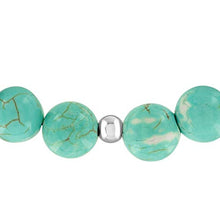 Load image into Gallery viewer, Believe London Turquoise Bracelet Gemstone Healing Bracelet Chakra Bracelet Anxiety Crystal Natural Stone Men Women Stress Relief Reiki Yoga Diffuser Semi Precious (Turquoise Crystal Chip 6.5")