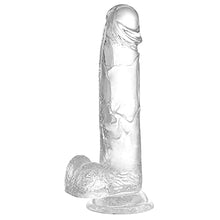 Load image into Gallery viewer, Realistic Dildos Feels Like Skin, 7.3 Inch Clear Dildo with Suction Cup for Hands-Free Play, Body-Safe Material and Adult Sex Toys for Women