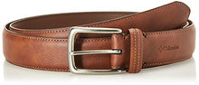 Load image into Gallery viewer, Columbia Men's Trinity Logo Belt-Casual Dress with Single Prong Buckle for Jeans Khakis , Tan, 38