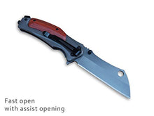 Load image into Gallery viewer, Folding Knife Camping Pocket Knife Hunting - Fast Open Folding Knife Wood Handle - Folding Pocket Knife Assist Open - 7CR13Mov Steel 58HRC - for Men Work Outdoor Adventure Hiking Knife Survival