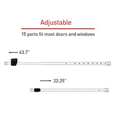 Load image into Gallery viewer, SECURITYMAN 2-in-1 Door Security Bar with Alarm & Sliding Door Stopper Security Bar with 120db Loud Alert Siren - Durable & Rugged Iron, (Protects Against Scratches), White 2021 Model (SECURITYBARS)