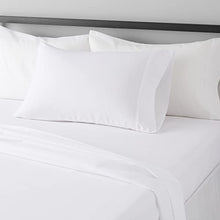 Load image into Gallery viewer, Amazon Basics Lightweight Super Soft Easy Care Microfiber Bed Sheet Set with 14-Inch Deep Pockets - Twin, Bright White