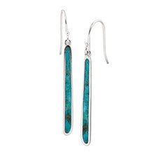 Load image into Gallery viewer, Silpada 'Turquoise Drop' Compressed Turquoise Drop Earrings in Sterling Silver