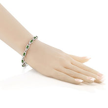 Load image into Gallery viewer, Gem Stone King 8.00 Ct Oval Green Tourmaline 925 Sterling Silver 7 Inch Bracelet With 1 Inch Extender