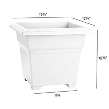 Load image into Gallery viewer, Novelty 26182 Countryside Square, White, 18-Inch Tub Planter
