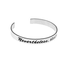 Load image into Gallery viewer, MS.CLOVER Nevertheless She Persisted Feminist Woman Bracelet, Women's Rights Inspirational Gift for Her.