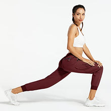 Load image into Gallery viewer, Libin Women's Cargo Joggers Lightweight Quick Dry Hiking Pants Athletic Workout Lounge Casual Outdoor, Ruby Wine S