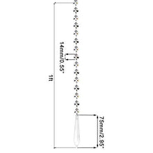 Load image into Gallery viewer, Fushing 10Pcs 1ft Chandelier Icicle Crystal Prisms Pendant Drop Bead Curtain (Style 1)