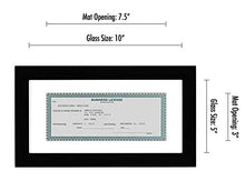 Load image into Gallery viewer, Americanflat 5x10 Business License Frame in Black with Shatter Resistant Glass for Wall and Tabletop