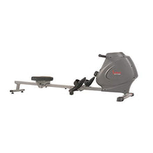 Load image into Gallery viewer, Sunny Health & Fitness Compact Folding Magnetic Rowing Machine with LCD Monitor, Bottle Holder, 43 Inch Slide Rail, 285 LB Max Weight - Synergy Power Motion - SF-RW5801, Silver