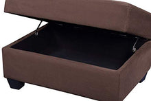 Load image into Gallery viewer, Sectional Sofa Sets with Chaise Lounge and Ottoman Storage 3-Seat Sofa Couch for Living Room Furniture (Red Brown)