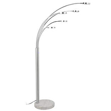 Load image into Gallery viewer, CO-Z Bright LED Floor Lamp with 5 Lights, Modern Dimmable Task Standing Light Fixture with Stable Marble Base for Living Room Office, Contemporary Touch Arch Pole Lamp with Five Adjustable Heads