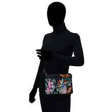 Load image into Gallery viewer, Anuschka Women’s Genuine Leather Three-In-One Clutch - Hand Painted Exterior - Island Escape Black