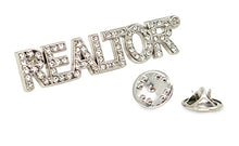 Load image into Gallery viewer, Real Estate Agent REALTOR® Crystal Lapel Pin (REALTOR Silver & Gold 2 Pack)