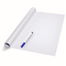 Load image into Gallery viewer, Dry Erase Whiteboard Sticker Wall Decal, Self-adhesive White Board Peel Stick Paper for School,Office,Home,Kids Drawing with 1 Water Pen (78.7" x 17.7")
