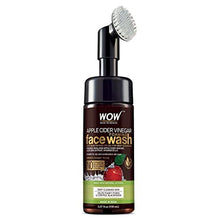 Load image into Gallery viewer, WOW Skin Science Apple Cider Vinegar Foam Exfoliating Face Wash & Brush - Facial Cleanser Acne Face Wash for Women & Men - Face Wash Oily Skin Gentle Face Cleanser - Natural Face Wash Sensitive Skin