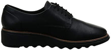 Load image into Gallery viewer, Clarks womens Sharon Noel Oxford, Black Leather W/ Dark Tan Welt, 7.5 US
