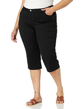 Load image into Gallery viewer, Lee Women's Plus-Size Relaxed-Fit Denim Capri Jean, Black, 16W