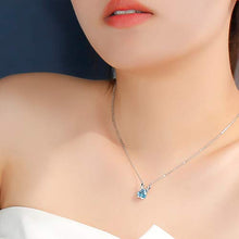 Load image into Gallery viewer, Jewever 925 Sterling Silver Natural Triangular Topaz Stone Deer Antlers Pendant Clavicle Chain Necklace for Women Gift