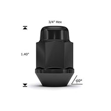 Load image into Gallery viewer, White Knight 1707SBK-20AM Black Chrome M12x1.50 Bulge Acorn Lug Nut, 20 Pack