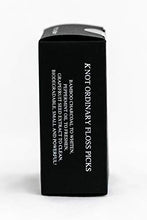 Load image into Gallery viewer, Knotty Floss Bamboo Activated Charcoal with Grapefruit Seed Extract Floss Picks - Eco-friendly, pick is made of natural CORNSTARCH not plastic! Vegan - 3 Pack