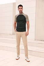 Load image into Gallery viewer, JACK SMITH Mens Baseball Shirts Quarter Zip Quick Dry Polo Back Pocketted Quick Dry Tactical Peformance Short Sleeve Top Black