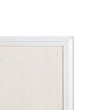 Load image into Gallery viewer, U Brands Cork Linen Bulletin Board, 20 x 30 Inches, White Wood Frame (2074U00-01)