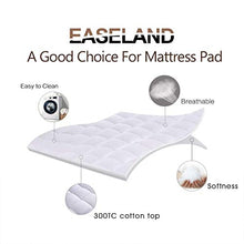 Load image into Gallery viewer, EASELAND Queen Size Mattress Pad Pillow Top Mattress Cover Quilted Fitted Mattress Protector Cotton Top 8-21" Deep Pocket Cooling Mattress Topper (60x80 Inches, White)