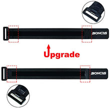 Load image into Gallery viewer, Boncas Adjustable Bike Rack Strap Bicycle Wheel Stabilizer Straps with Innovative Gel Grip Keep The Bicycle Wheel from Spinning - 2 Pack