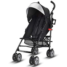 Load image into Gallery viewer, BABY JOY Lightweight Stroller, Aluminum Baby Umbrella Convenience Stroller, Travel Foldable Design with Oxford Canopy/ 5-Point Harness/Cup Holder/Storage Basket, Black