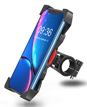 Load image into Gallery viewer, Bovon Bike Phone Mount, Universal Adjustable Bicycle Motorcycle Phone Holder Cradle Clamp Compatible with iPhone X/XR/XS MAX/8/7/6 Plus, Samsung Galaxy S10/S10e/S9/S8 Plus and Most 3.5"-6.5"
