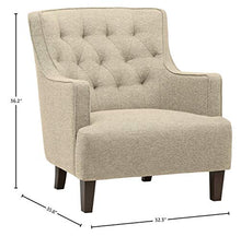 Load image into Gallery viewer, Amazon Brand – Stone & Beam Decatur Modern Tufted Wingback Living Room Accent Chair, 32.3"W, Oatmeal