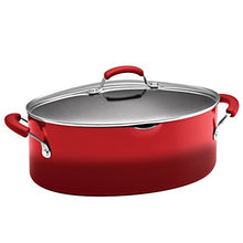 Load image into Gallery viewer, Rachael Ray Brights Nonstick Pasta Stock Pot with Lid and Spout, 8 Quart, Red Gradient