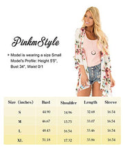 Load image into Gallery viewer, Women Floral Print Kimono Cover Up Sheer Chiffon Blouse Loose Long Cardigan Snake Print Medium