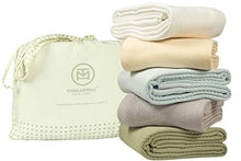 Load image into Gallery viewer, Threadmill Home Linen 100% Cotton Blanket Herringbone Soft Breathable Full/Queen Size Natural