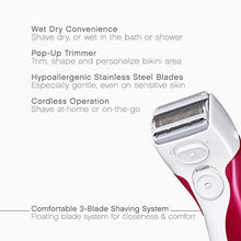 Load image into Gallery viewer, Panasonic Electric Shaver for Women, Cordless 3 Blade Razor, Pop-Up Trimmer, Close Curves, Wet Dry Operation, Independent Floating Heads - ES2207P