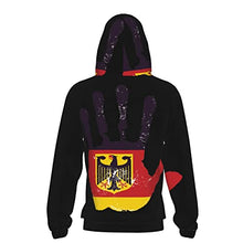 Load image into Gallery viewer, colors german flag Print Hoodies Kids 3D Print Sweatshirts Long Sleeve Pullover Hoodies with Pocket for Teen Boys and Girls Black