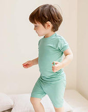 Load image into Gallery viewer, Boys Short Sleepwear Pajamas 2pcs Set Colorful Creammint XL