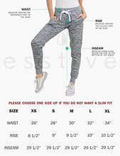 Load image into Gallery viewer, esstive Women's Ultra Soft Fleece Comfortable Basic Lightweight Casual Active Workout Solid Jogger Sweatpants, Marled Smoky Blue, X-Large