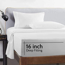 Load image into Gallery viewer, COHOME California King Bed Sheets Set 4 Piece, Microfiber 1800 Thread Count Luxury Egyptian Sheets -Stain Wrinkle Fade Resistant, Hypoallergenic 16 inch Deep Pocket Bedding Set (White)