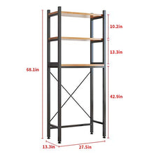 Load image into Gallery viewer, UDEAR 3 Shelf Bathroom Space Saver,Over The Toliet,The Clamshell Washing Machine Rack,Bathroom Corner Stand Storage Organizer Accessories,Bathroom Tower Shelf,Space Saver,Black
