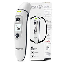 Load image into Gallery viewer, 【New Version】Vigorun Medical Forehead and Ear Thermometer, Digital Infrared Temporal Thermometer for Fever, Instant Accurate Reading for Baby Kids and Adults Baby and Adults