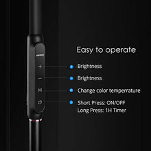 Load image into Gallery viewer, Miroco LED Floor Lamp with 5 Brightness Levels & 3 Color Temperatures, 1815 Lumens, Adjustable LED Floor Light, Dimmable Reading Standing Lamp for Sewing Living Room Bedroom Office