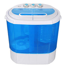 Load image into Gallery viewer, SUPER DEAL Portable Compact Washing Machine, Mini Twin Tub Washing Machine w/Washer&Spinner, Gravity Drain Pump and Drain Hose