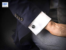 Load image into Gallery viewer, Large Cufflinks Box Storage Case | Mahogany Double Layer Cufflinks Lapel Pins Ring Holder | Double Decker Jewelry Cufflink Display Organizer with Glossy Piano Finish