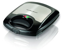 Load image into Gallery viewer, Hamilton Beach 4-Slice Non-Stick Belgian Waffle Maker with Indicator Lights, Compact Design, Black (26020)