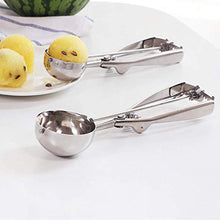 Load image into Gallery viewer, Emoly Ice Cream Scoop Set, Steel Ice Cream Scoop, Cookie Dough Metal Cupcake Spoons Include Large-Medium-Small Sizes Balls for Ice Cream, Cupcake, Muffin (3 PCS)