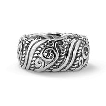 Load image into Gallery viewer, Carolyn Pollack Sterling Silver Open Scroll Work Band Ring Size 7