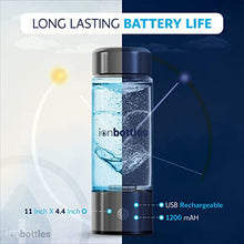 Load image into Gallery viewer, ionBottles - Rechargeable Portable Glass Hydrogen Water Generator Bottle with New PEM and SPE Technology Balanced pH Water Ionizer