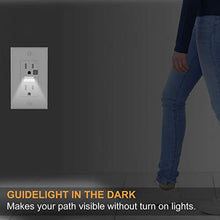 Load image into Gallery viewer, SOZULAMP Electrical Receptacle Outlet with Night Lights-Easy to Install,Decorator Tamper Resistant(TR) Wall Outlets,Nightlight with Touch Control,Outlet Covers Included (Glossy White,2 Pack)